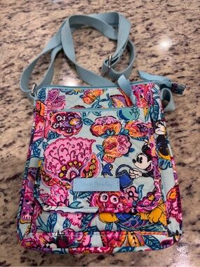Disney Vera Bradley All Together Crossbody, Mickey's Colorful Garden